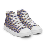 Plaid Tartan Men High Top Sneakers Clan Hannay Plaid Converse High Tops Sneakers, Converse Christmas Sneakers