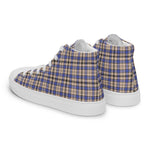 Plaid Tartan Men High Top Sneakers Clan Hannay Plaid Converse High Tops Sneakers, Converse Christmas Sneakers