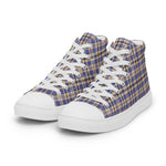 Plaid Tartan Men High Top Sneakers Clan Hannay Plaid Converse High Tops Sneakers, Converse Christmas Sneakers