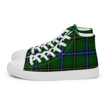 Tartan Men High Top Shoes Clan Henderson Modern Plaid Converse High Tops Sneakers, Converse Christmas Sneakers Plaid High Top Shoes For Men