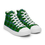 Tartan Men High Top Shoes Clan Henderson Plaid Converse High Tops Sneakers, Converse Christmas Sneakers Plaid High Top Shoes For Men