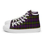 Tartan Men High Top Shoes Clan Hewitt Plaid Converse High Tops Sneakers, Converse Christmas Sneakers Plaid High Top Shoes For Men