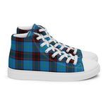 Tartan Men High Top Shoes Clan Home Ancient Plaid Converse High Tops Sneakers, Converse Christmas Sneakers Plaid High Top Shoes For Men