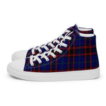Tartan Men High Top Shoes Clan Home Modern Plaid Converse High Tops Sneakers, Converse Christmas Sneakers Plaid High Top Shoes For Men