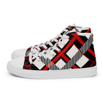 Tartan Men High Top Shoes Clan Home Plaid Converse High Tops Sneakers, Converse Christmas Sneakers Plaid High Top Shoes For Men