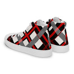 Tartan Men High Top Shoes Clan Home Plaid Converse High Tops Sneakers, Converse Christmas Sneakers Plaid High Top Shoes For Men