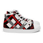 Tartan Men High Top Shoes Clan Home Plaid Converse High Tops Sneakers, Converse Christmas Sneakers Plaid High Top Shoes For Men