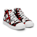 Tartan Men High Top Shoes Clan Home Plaid Converse High Tops Sneakers, Converse Christmas Sneakers Plaid High Top Shoes For Men