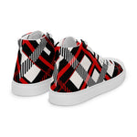 Tartan Men High Top Shoes Clan Home Plaid Converse High Tops Sneakers, Converse Christmas Sneakers Plaid High Top Shoes For Men