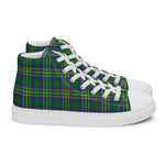 Tartan Men High Top Shoes Clan Hunter of Hunterston Plaid Converse High Tops Sneakers, Converse Christmas Sneakers Plaid High Top Shoes For Men