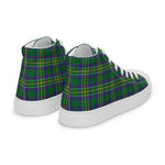 Tartan Men High Top Shoes Clan Hunter of Hunterston Plaid Converse High Tops Sneakers, Converse Christmas Sneakers Plaid High Top Shoes For Men