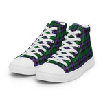 Tartan Men High Top Shoes Clan Hunter of Peebleshire Plaid Converse High Tops Sneakers, Converse Christmas Sneakers Plaid High Top Shoes For Men