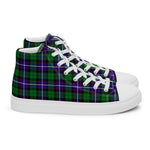 Tartan Men High Top Shoes Clan Hunter Plaid Converse High Tops Sneakers, Converse Christmas Sneakers Plaid High Top Shoes For Men