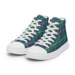 Tartan Men High Top Shoes Clan Inglis Ancient Plaid Converse High Tops Sneakers, Converse Christmas Sneakers Plaid High Top Shoes For Men