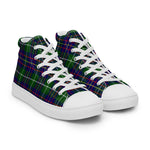 Tartan Men High Top Shoes Clan Inglis Modern Plaid Converse High Tops Sneakers, Converse Christmas Sneakers Plaid High Top Shoes For Men