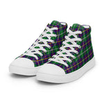 Tartan Men High Top Shoes Clan Inglis Plaid Converse High Tops Sneakers, Converse Christmas Sneakers Plaid High Top Shoes For Men