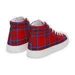 Tartan Men High Top Shoes Clan Inverness District Plaid Converse High Tops Sneakers, Converse Christmas Sneakers Plaid High Top Shoes For Men