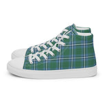 Tartan Men High Top Shoes Clan Irvine Plaid Converse High Tops Sneakers, Converse Christmas Sneakers Plaid High Top Shoes For Men
