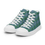 Tartan Men High Top Shoes Clan Irvine Plaid Converse High Tops Sneakers, Converse Christmas Sneakers Plaid High Top Shoes For Men