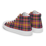 Tartan Men High Top Shoes Clan Jacobite Plaid Converse High Tops Sneakers, Converse Christmas Sneakers Plaid High Top Shoes For Men