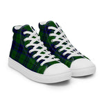Tartan Men High Top Shoes Clan Keith Modern Plaid Converse High Tops Sneakers, Converse Christmas Sneakers Plaid High Top Shoes For Men