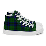 Tartan Men High Top Shoes Clan Keith Modern Plaid Converse High Tops Sneakers, Converse Christmas Sneakers Plaid High Top Shoes For Men