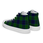 Tartan Men High Top Shoes Clan Keith Modern Plaid Converse High Tops Sneakers, Converse Christmas Sneakers Plaid High Top Shoes For Men
