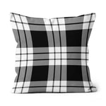 Plaid Pillow MacFarlane Black & White Tartan Plaid Throw Pillow Home Decor Plaid Christmas Pillows - Scotstee Shop