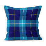 Plaid Pillow McKerrell Blue Tartan Plaid Throw Pillow Home Decor Plaid Christmas Pillows - Scotstee Shop