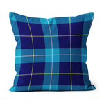 Plaid Pillow McKerrell Blue Tartan Plaid Throw Pillow Home Decor Plaid Christmas Pillows - Scotstee Shop