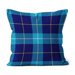 Plaid Pillow McKerrell Blue Tartan Plaid Throw Pillow Home Decor Plaid Christmas Pillows - Scotstee Shop