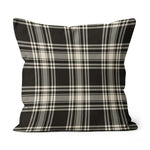 Plaid Pillow Menzies Black & White Ancient Tartan Plaid Throw Pillow Home Decor Plaid Christmas Pillows - Scotstee Shop