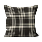 Plaid Pillow Menzies Black & White Ancient Tartan Plaid Throw Pillow Home Decor Plaid Christmas Pillows - Scotstee Shop