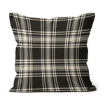 Plaid Pillow Menzies Black & White Ancient Tartan Plaid Throw Pillow Home Decor Plaid Christmas Pillows - Scotstee Shop
