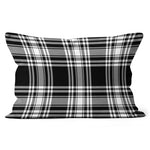 Plaid Pillow Menzies Black & White Modern Tartan Plaid Throw Pillow Home Decor Plaid Christmas Pillows - Scotstee Shop