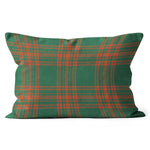 Plaid Pillow Menzies Green Ancient Tartan Plaid Throw Pillow Home Decor Plaid Christmas Pillows - Scotstee Shop