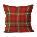 Plaid Pillow Morrison Red Modern Tartan Plaid Throw Pillow Home Decor Plaid Christmas Pillows - Scotstee Shop