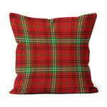 Plaid Pillow Morrison Red Modern Tartan Plaid Throw Pillow Home Decor Plaid Christmas Pillows - Scotstee Shop