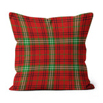 Plaid Pillow Morrison Red Modern Tartan Plaid Throw Pillow Home Decor Plaid Christmas Pillows - Scotstee Shop
