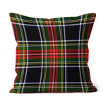 Plaid Pillow Stewart Black Tartan Plaid Throw Pillow Home Decor Plaid Christmas Pillows - Scotstee Shop