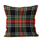 Plaid Pillow Stewart Black Tartan Plaid Throw Pillow Home Decor Plaid Christmas Pillows - Scotstee Shop