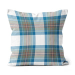 Plaid Pillow Stewart Muted Blue Tartan Plaid Throw Pillow Home Decor Plaid Christmas Pillows - Scotstee Shop