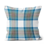 Plaid Pillow Stewart Muted Blue Tartan Plaid Throw Pillow Home Decor Plaid Christmas Pillows - Scotstee Shop