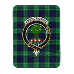 Scotstee Shop Tartan Plaid Blanket Abercrombie Clan Crest Badge Scottish Tartan Plaid Sherpa Blanket
