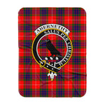 Scotstee Shop Tartan Plaid Blanket Abernethy Clan Crest Badge Scottish Tartan Plaid Sherpa Blanket