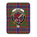 Scotstee Shop Tartan Plaid Blanket Adam Ancient Clan Crest Badge Scottish Tartan Plaid Sherpa Blanket