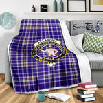 Scotstee Shop Tartan Plaid Blanket Allardice Clan Crest Badge Scottish Tartan Plaid Sherpa Blanket