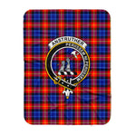 Scotstee Shop Tartan Plaid Blanket Anstruther Clan Crest Badge Scottish Tartan Plaid Sherpa Blanket
