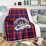 Scotstee Shop Tartan Plaid Blanket Anstruther Clan Crest Badge Scottish Tartan Plaid Sherpa Blanket