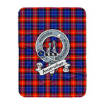 Scotstee Shop Tartan Plaid Blanket Anstruther Clan Crest Badge Scottish Tartan Plaid Sherpa Blanket